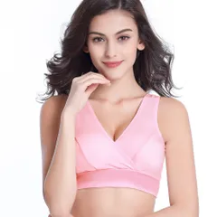 ☆ ライトピンク ☆ サイズL ☆ 授乳ブラ マタニティ下着 ノンワイヤー下着 ブラジャー 胸パッドなし マタニティブラ 妊婦 産後 フルカップ 下着 アンダーウェア コットン 綿 インナーウェア レディース 大人 オシャレ かわいい
