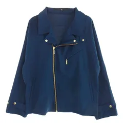 NO ID. ノーアイディ ストレッチ ダブル ライダース ジャケット グリーン系 1【中古】のサムネイル