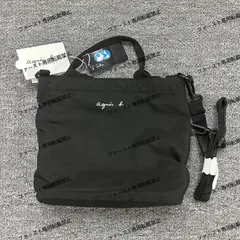 極美品！　アニエスベー　ワンショルダー　バッグ　肩掛け　黒　ナイロン　レザー 極美品 アニエスベー ショルダーバッグ レザー カメラバッグ