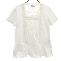 RED VALENTINO レッドヴァレンティノ 半袖 レースデザイン カットソー S ホワイト レディース 古着のサムネイル