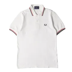 FRED PERRY フレッドペリー ポロシャツ サイズ:36 / ワンポイント ローレル 刺繍 鹿の子 ポロシャツ (M12) / ホワイト 白 / イギリス製 / トップス 半袖【メンズ】【中古】