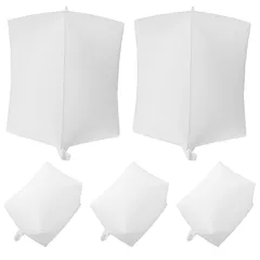 【新品】 GLEAVI 5個 バルーン 装飾的な四角い風船 ランプ風船を願っています インフラタールランタンを書く 誕生日の装飾 パーティーの装飾 インフレータブル風船の装飾 Pa 白い 1