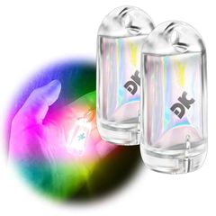 【新着商品】DOKEEP 超ミニ LEDライト 【2個入】 超軽量 11g USB充電式 EDC 高輝度 レッド 7色自動グラデーション ミニ 懐中電灯 2モード 60ルーメン ポケットライト 防水 超小型 ミニ投光器 点灯3-50時間 (レッド 点滅+7