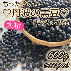 ♡訳あり♡2級品♡大粒 丹波黒大豆600㌘ (小分け300g×2袋) 兵庫 丹波産 黒大豆 乾燥豆 規格外品 丹波特産