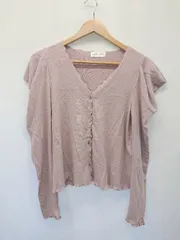 ◇ ⊇ ◎ ●未使用● snidel HOME スナイデル 長袖 カーディガン ルームウェア サイズONE ピンク レディース E  【1506110016157】