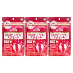 小林製薬 エクオール 30粒 3袋セット 発酵大豆イソフラボンサプリメント 命の母 賞味期限2027年12月15日のサムネイル