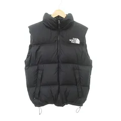 ザノースフェイス THE NORTH FACE 美品 ヌプシベスト ダウンジャケット ジップアップ ND92338 Mサイズ 黒 ブラック