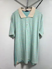 ポール・スミス ストライプ リネン ポロTシャツ