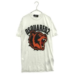 DSQUARED2 (디스퀘어드) 19AW TIGGER PRINTED TEE S/S S74GD0584 S21600 타이거 로고 프린트 반소매 T셔츠 화이트