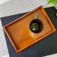 新着商品 山家漆器店 トレー お盆 9寸小長 フリートレー tray トレイ カフェトレー cafe おしゃれ 木製 (ケヤキ調)