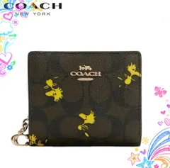 ⭐︎新品未使用⭐︎ COACH コーチ 二つ折り財布 スヌーピー COACH コーチCOACH 財布 スヌーピー コラボ 2025 新作 新品