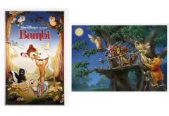 【中古】原画イラストボード 読売新聞 2016年 額絵シリーズ ディズニーキャラクターアートコレクション第10集 バンビ・満天の星空を見上げて 2枚セット