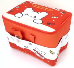 【中古】収納用品 レッド 大きなポッケ付きバスケット 「はなまるおばけ」