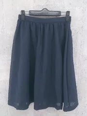 ◇ Spick and Span Noble スピックアンドスパンノーブル 膝下丈 フレア スカート 36 ネイビー * 1002800178223 【中古】 【1002800178223】