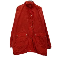 ナイロンジャケット XL レッド ジップアップ ビッグサイズ シンプル アウター 薄手 古着卸 アメリカ仕入 a612-5077