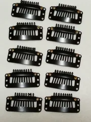９本ハリブラックコーム型ヘアクリップ10個セット