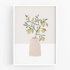 MICUSH | POTTERY AND FLOWERS - LEMON BRANCH (AP154) | アートプリント/ポスター (30x40cm) 北欧 インテリア おしゃれ