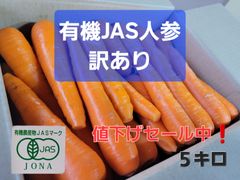 値下げセール❗有機JAS認定人参　訳あり５キロ