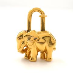 HERMES カデナ エレファント チャーム GP ゴールド アクセサリー