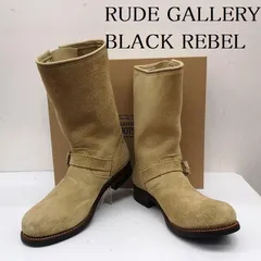 (ルードギャラリーブラックレベル) /スエードエンジニアブーツ REBELS SUEDE ENGINEER BOOTS (BEIGE) / RUDE GALLERY BLACK