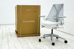 【未開封未使用品】 ハーマンミラー セイルチェア ミドルバック 中古 Herman Miller 中古オフィス家具 フルアジャスタブルアーム ランバーサポート グレー 【A000003607】