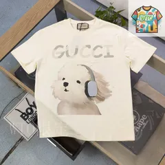 【今日WTO】GUCCI 2025 ヘッドフォン犬柄ロゴ T-TP46