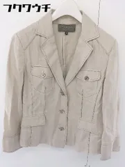 ◇ BODY DRESSING Deluxe リネン100% 長袖 テーラードジャケット サイズ38 ベージュ系 レディース  【中古】 【1111010004915】