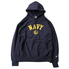 Champion 「USNA ISSUE OFFICIAL PRINT」 R/W HOODED SWEAT NAVY チャンピオン Reverse Weave リバースウィーブ パーカー フード スウェット ネイビー 海軍兵学校 USA限定