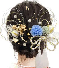 【最短発送】結婚式 水引 卒業式 袴 金箔 振袖 七五三 髪飾り 和装小物 髪飾り 造花飾り 浴衣 着物 成人式 和装[F1005] [JZOON]