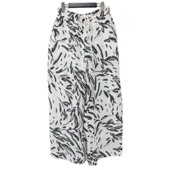 SACRA サクラ パンツ ワイドパンツ リネン 23春夏 ホワイト ブラック 38(M) ウエストゴム ドローストリング 総柄 ボトムス ズボン イージーパンツ カジュアルパンツ 日本製 【レディース】のサムネイル