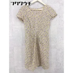 ◇ BEAMS LIGHTS ビームス ライツ 花柄 フラワー 半袖 膝丈 ワンピース サイズ36 ベージュ マルチ レディース 【中古】 【1002801821210】のサムネイル