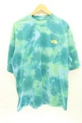 【中古】 THE NORTH FACE メンズTシャツ M S S Tie Dye Handwriting Tee THE NORTH FACE M 青 ブルー