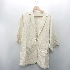 ◇ ⊇ Kastane カスタネ コットン100% 長袖 ノーカラージャケット サイズL ベージュ レディース E  【1410100068913】のサムネイル