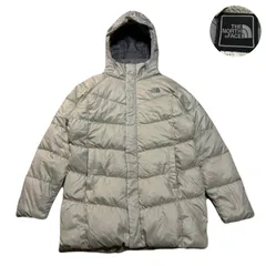 THENORTHFACE ノースフェイス DownCoat ダウンコート Hoodie フード付き Embroidery 両面刺繍ロゴ ワンポイント Polyester ポリエステル Goose グース White ホワイト 白 Kids140㎝