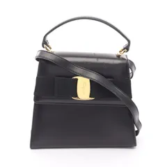 サルヴァトーレフェラガモ Salvatore Ferragamo ハンドバッグ ヴァラリボン 21 5677 ブラック レザー ヴァラリボン 2wayハンドバッグ レディース Used B