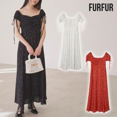 【爆速配送】【即納】【新作10%OFF】 ファーファー FURFUR ワンピース 25春夏 チェリー柄プリントワンピース ロング丈 半袖 柄 rwfo252049