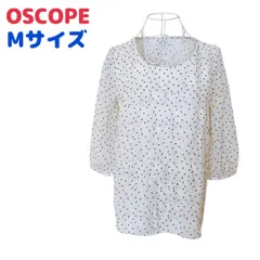 ブラウス ドット柄 フリルデザイン トップス シャツ Mサイズ 白×黒 水玉