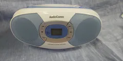 CDラジオ　ポータブルCDプレーヤー　オーム電機　AudioComm　ブルー　　RCR-220N-A　動作確認済  ★B803