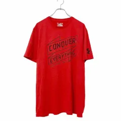 UNDERARMOR 半袖 ロゴ プリント Tシャツ L レッド ブラック アンダーアーマー スポーツ ストリート 古着卸 アメリカ仕入 a508-5907