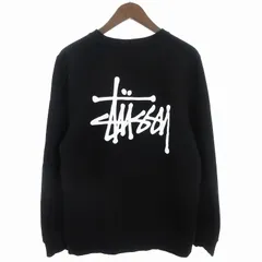 ステューシー STUSSY トレーナー スウェット 裏起毛 ビッグロゴ プリント ブラック 黒 S ■SM1のサムネイル