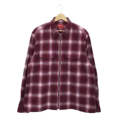 【美品】  SUPREME / シュプリーム | 2022AW | Shadow Plaid Flannel Zip Up Shirt シャドウチェック フランネル ジップアップシャツ | L | マゼンダ | メンズのサムネイル
