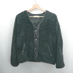 ◇ ⊇ Ray BEAMS ビームス ボア素材 長袖 ボタンボアブルゾン サイズ表記なし ブラック系 レディース E  【1507160017354】