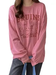 MDMYXJP トレーナー レディース パーカー プルオーバー 英字 エンボス加工 カットソー 長袖 Tシャツ スウェット トップス ゆったり カジュアル 春 秋 冬 MD113