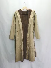 ◇ ⊇◎ ノーブランド 裏ボア フード付き 長袖 ロングコート サイズ11 ベージュ レディース E  【1503050038065】