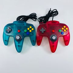 Nintendo64 コントローラー　クリアブルー　クリアレッド