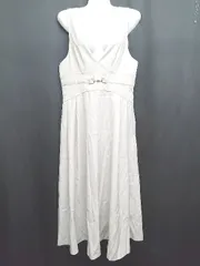 ◇ natural couture ナチュラルクチュール 膝下丈 ジャンパースカート サイズM ライトグレー レディース P  【1408200011472】