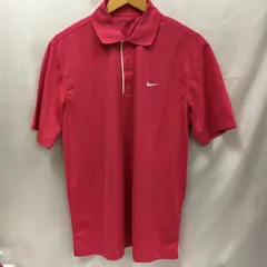 【三沢店58-5-0821】NIKE ゴルフポロシャツ　Lサイズ DRI-FIT サーモンピンク Nike Golf ポロシャツ ピンク ナイキゴルフウェア半袖ポロシャツ 蛍光ピンク 胸ロゴ刺繍