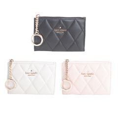 ケイトスペード kate spade コインケース キャリー スムース キルテッド レザー スモール ジップ カード ホルダー レディース ka598
