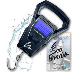シーボンズ フィッシングスケール 防水 デジタルスケール 釣り IPX7 日本ブランド スケール 吊りはかり 吊りスケール デジタル秤 釣りはかり Gスケール 計測ツール アウトドア 軽量 50kg バックライト付 ドラグチェッカー 説明書付き (ブラック)