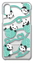 【新品未使用】iPhone X iPhone Xs アイフォンX XS クリア ハードケース (パンダと毛糸玉) ドット 水玉 北欧 パンダ 動物 おしゃれ オシャレ 可愛い cl-iphonex-268